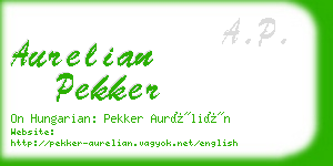 aurelian pekker business card
